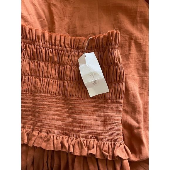 LOUP CHARMANT Strapless shirred cotton-gauze dress NWT Size XS/S - Picture 4 of 5